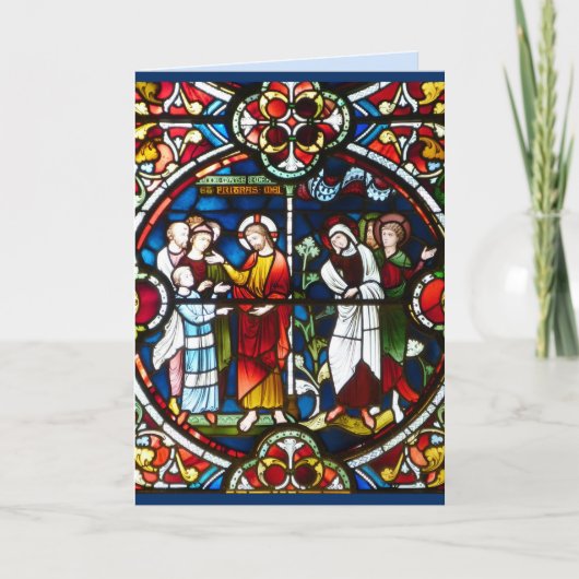 wenskaart van met jesus gekleurd glas kaart (Voorkant)