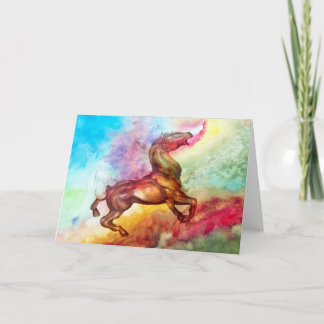 Wenskaart van paarden kaart