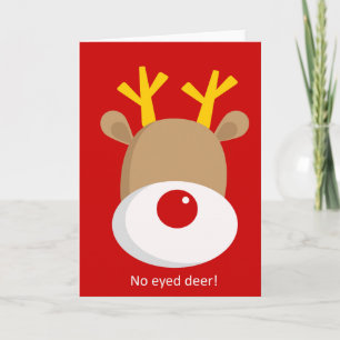 wenskaart van rendieren "No Eyed Deer" Feestdagen Kaart
