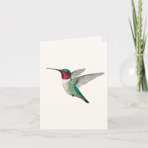 Wenskaart van rondvliegende Hummingbird Kaart