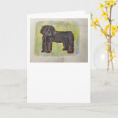 Wenskaart van schapenhond kaart (Gele Bloem)