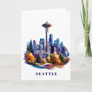 Wenskaart van Seattle Kaart