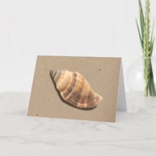 Wenskaart van Shell met bruine en tan Striped Kaart