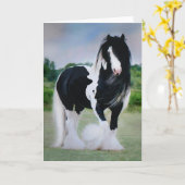 wenskaart van "Tessa" Horse Kaart (Gele Bloem)