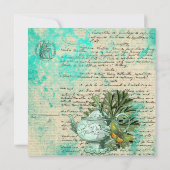 Wenskaart van theepot en ephemera (Achterkant)