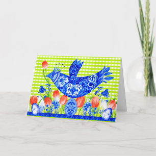 Wenskaart van Troebird en Tulips Kaart