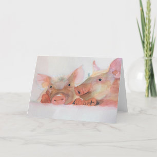 Wenskaart van varkens kaart