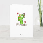 Wenskaart van vogelcactus feestdagen kaart (Achterkant)