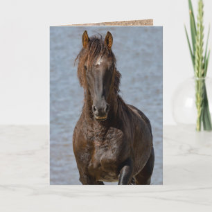 Wenskaart van wilde paarden - Bonfire Bedankkaart