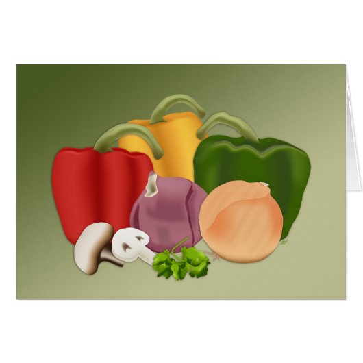 Wenskaart Veggies (Voorkant Horizontaal)