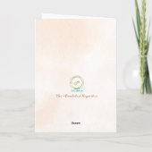 Wenskaart: viering van het zusterschap aankondiging (Achterkant)