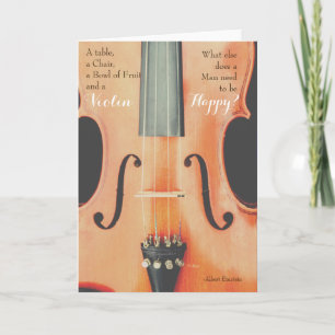 Wenskaart Violin Quote Kaart
