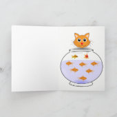 Wenskaart viskatten kaart (Binnen)