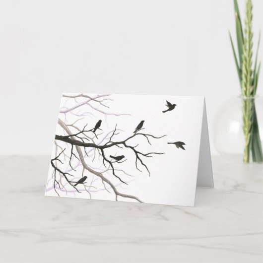 Wenskaart vogels en bijkantoren kaart (Voorkant)
