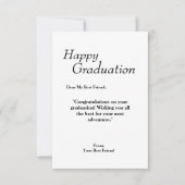 Wenskaart voor afstuderen bedankkaart (Voorkant)