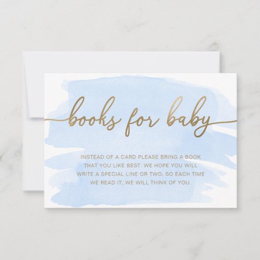 Wenskaart voor Blue Watercolour Books-verzoeken Kaart (Voorkant)