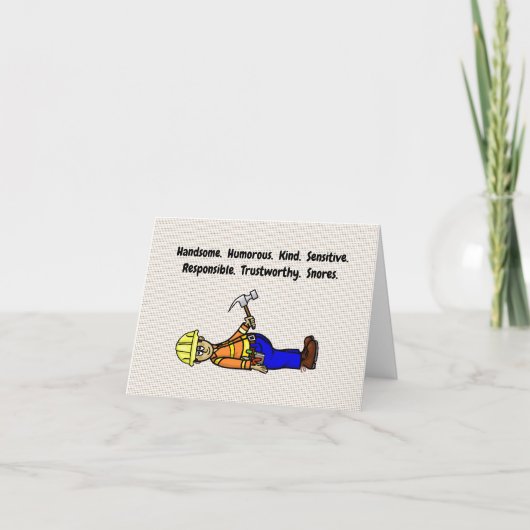 Wenskaart voor bouwwerknemers die vluchten uitvoer kaart (Voorkant)