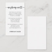 Wenskaart voor bruidspaar informatiekaartje (Voorkant / Achterkant)