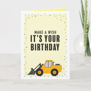 Wenskaart voor de bouw van Truck Birthday Kaart