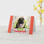 Wenskaart voor de verjaardag van de duitse herder kaart (Gele Bloem)