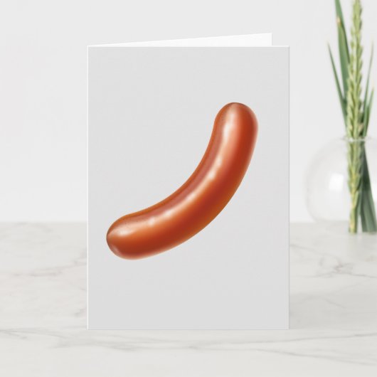 Wenskaart voor gebrande worst feestdagen kaart (Voorkant)