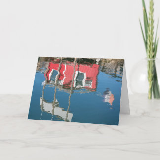 Wenskaart voor havenreflectie kaart