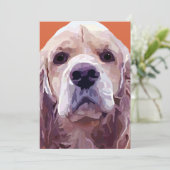 Wenskaart voor het schilderen van Cocker Spaniel Kaart (Staand voorkant)