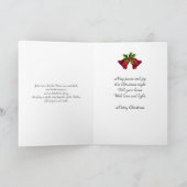 Wenskaart voor kerstlinten lijst voor foto's feestdagen kaart (Binnen)