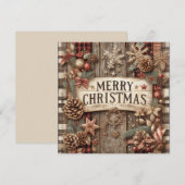 Wenskaart voor kerstmis in het land feestdagenkaart (Voorkant / Achterkant)