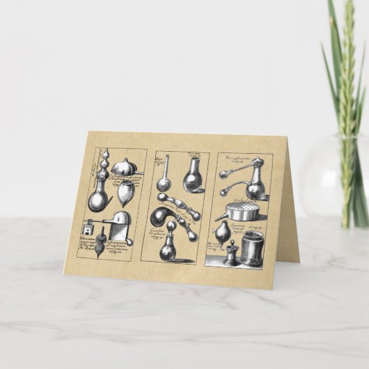 Wenskaart voor laboratoriumglasbakken en -instrume kaart (Voorkant)