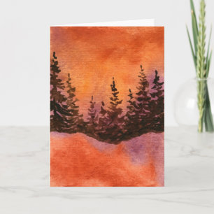 wenskaart voor landwegen "Sienna Sky Pines" Kaart