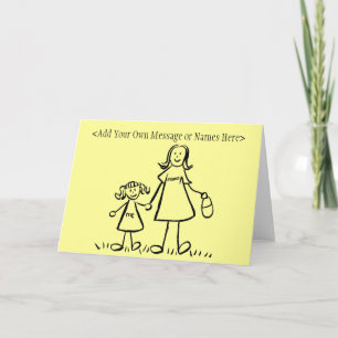 Wenskaart voor mama en mij (Bericht aanpassen) Kaart