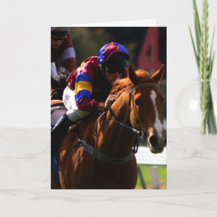 Wenskaart voor paardenrennen kaart