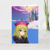 Wenskaart voor prinses en kasten kaart (Voorkant)