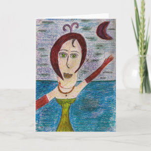 Wenskaart voor schokmeisjes (blanco binnenin) kaart