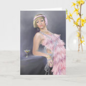 Wenskaart voor Springtime Flapper Kaart (Gele Bloem)