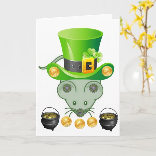 Wenskaart voor St. Patrick's Day Kaart (Gele Bloem)