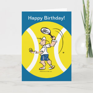 Wenskaart voor tennisspelers kaart