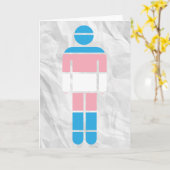 Wenskaart voor transgender man kaart (Gele Bloem)