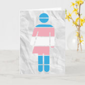 Wenskaart voor transvrouw kaart (Gele Bloem)