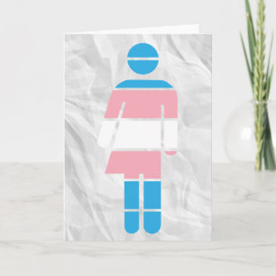 Wenskaart voor transvrouw kaart