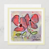 Wenskaart voor Waterverf van de ventilator (Voorkant / Achterkant)