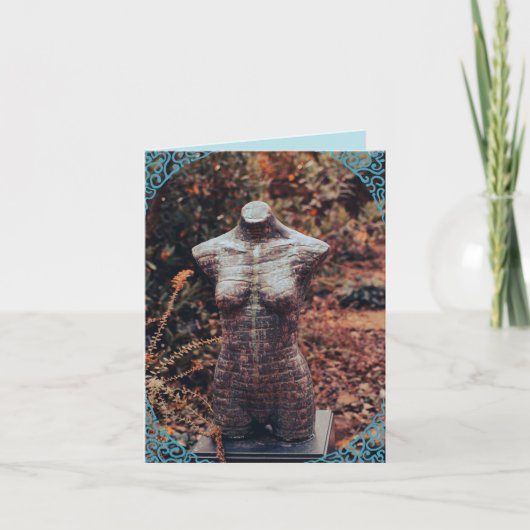 Wenskaart Vrouwelijkheidsbeeld Bedankkaart (Voorkant)