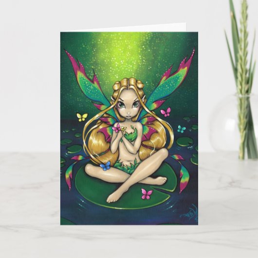 Wenskaart "Waterlily" Kaart (Voorkant)