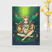 Wenskaart "Waterlily" Kaart (Gele Bloem)