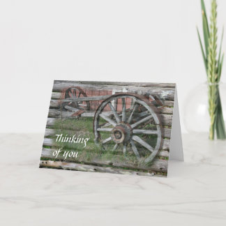Wenskaart western stijlvol tandwielwiel kaart