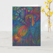 Wenskaart Whimsical  Kaart (Gele Bloem)