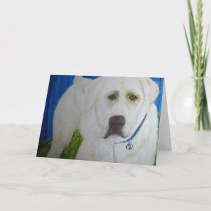 Wenskaart, Yellow Labrador Retriever Kaart