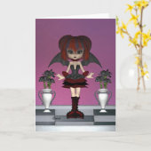 wenskaart "Zwart Roos" Kaart (Gele Bloem)