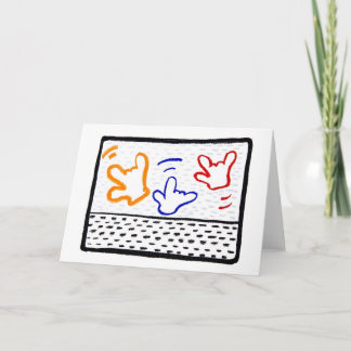 Wenskaarten: 3 Haring ILYs Kaart